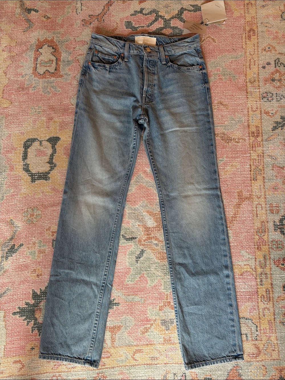 MOTHER Light Wash Straight-Leg Jeans - Picture 3 of 4